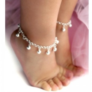 Bijoux pour bébé cadeau de bébé chaîne de pied pour bébé bracelet en argent avec anneau de cheville pour bébé en argent sterling 925